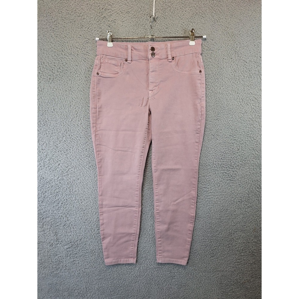 Maurices Pants Womens M (Fits 30x24.5) Pink High Rise Super Stretch Skinny Leg